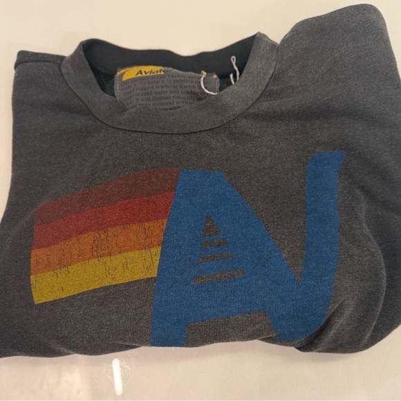 Aviator Nation Vintage logo cropped crew relaxed sweatshirt-size M-NWT - Picture 6 of 6